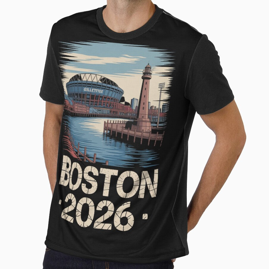 Boston 2026 New England Soccer Souvenir T-Shirt V5 by DarylWelsh2024