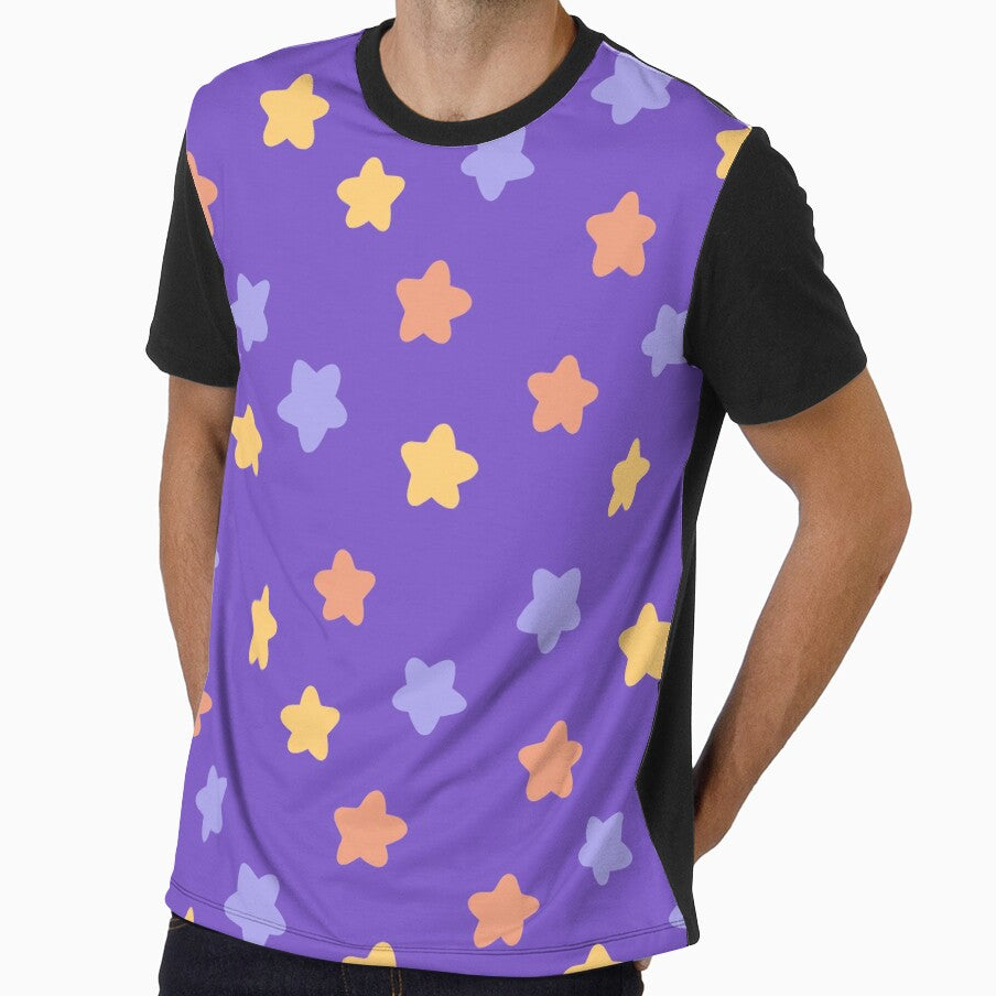 Purple Starry Night Seamless Pattern Aesthetic by Porpor Artwork