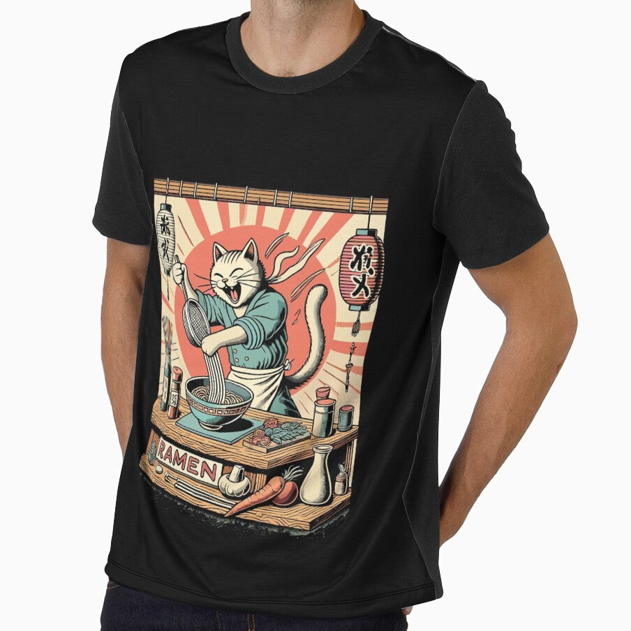 Funny Cats Ramen Ramel Retro Kawaii by LuminOrb
