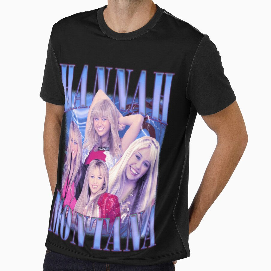 Hannah Montana Retro Lightning Pop Star Y2K Aesthetic Classic T-Shirt by frexalos