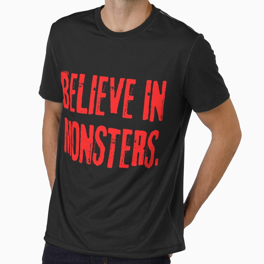 Vintage Believe in Monsters Bold Typography by garniturex