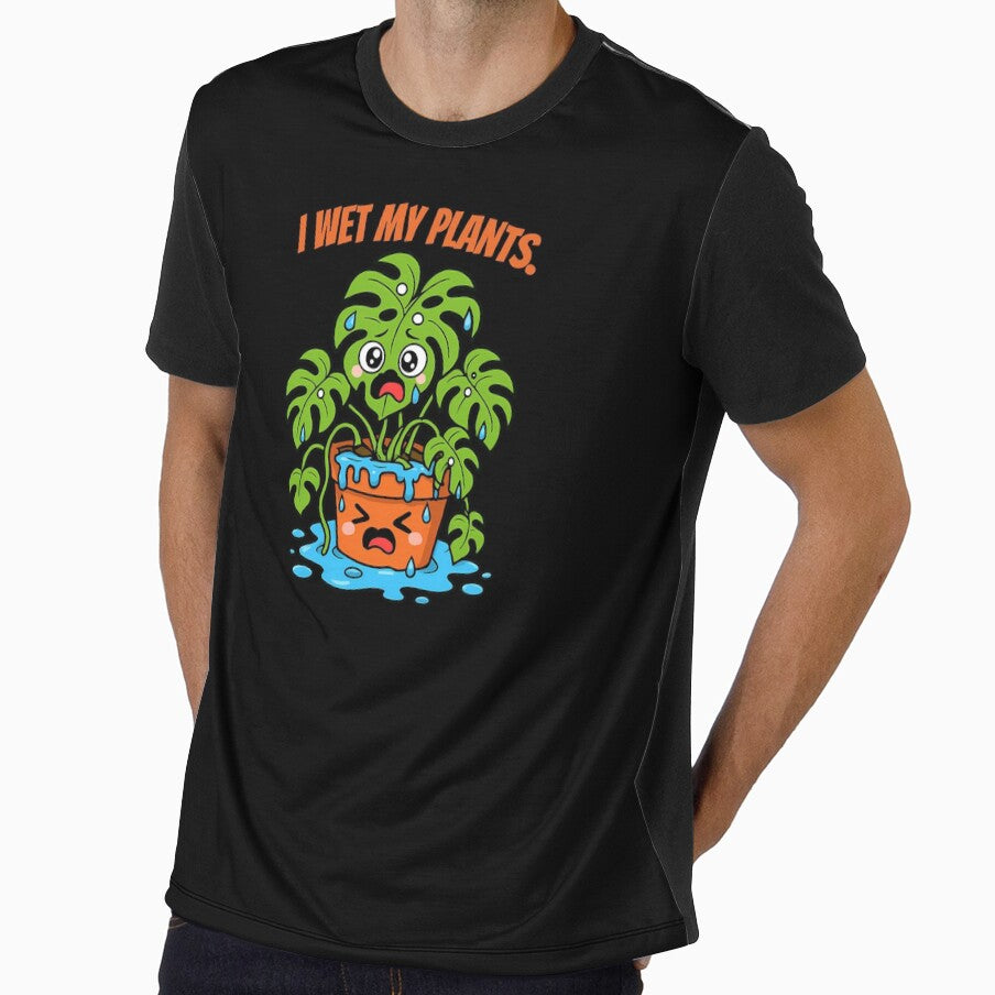 I Wet My Plants - Funny Kawaii Monstera Houseplant Pun by Fragy72