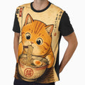 Chubby Ginger Cat Eating Ramen Again by merchxwear