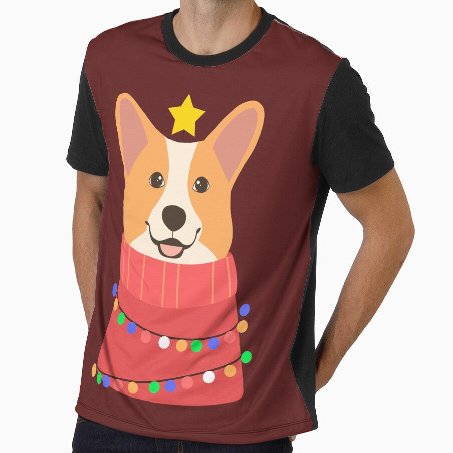 Cute Corgi wearing Christmas Sweater by Ameliamaar