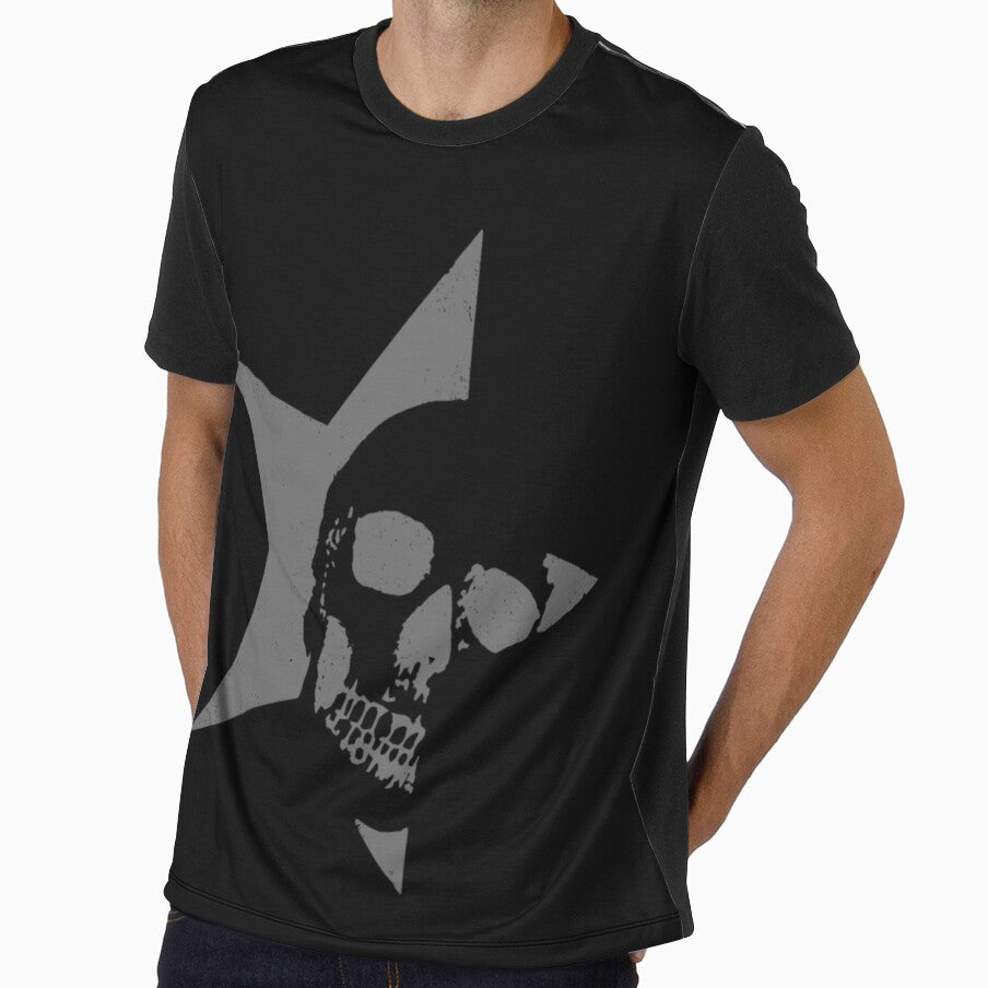 Vintage Emo Skull Goth Star Grunge Graphic by SchowalterWalla