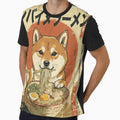 Shiba Inu Ramen Lover Vintage Japanese Food Dog Art by Bongocomic