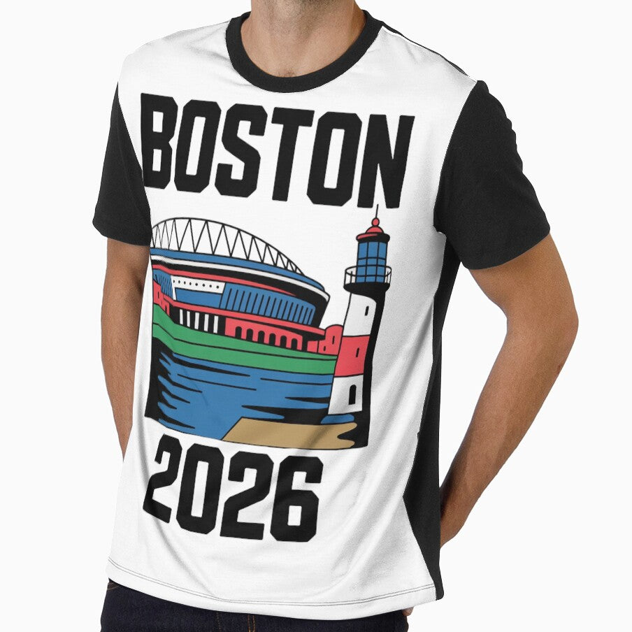 Boston 2026 New England Soccer Souvenir T-Shirt V4 by DarylWelsh2024