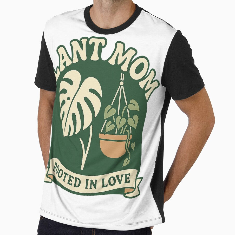 Plant Mom • Monstera & Fiddle Leaf • Succulent Lover • Funny Pot Humor • Houseplant Aesthetic Tee & Sticker by DavidMay
