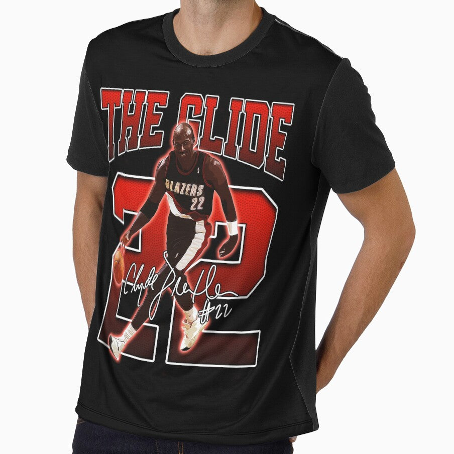 Clyde Drexler Clyde The Glide Legend Basketball Player Vintage Retro 80s 90s Bootleg Rap Style Signature Gift For Basketball Lovers by BrentZimmerman