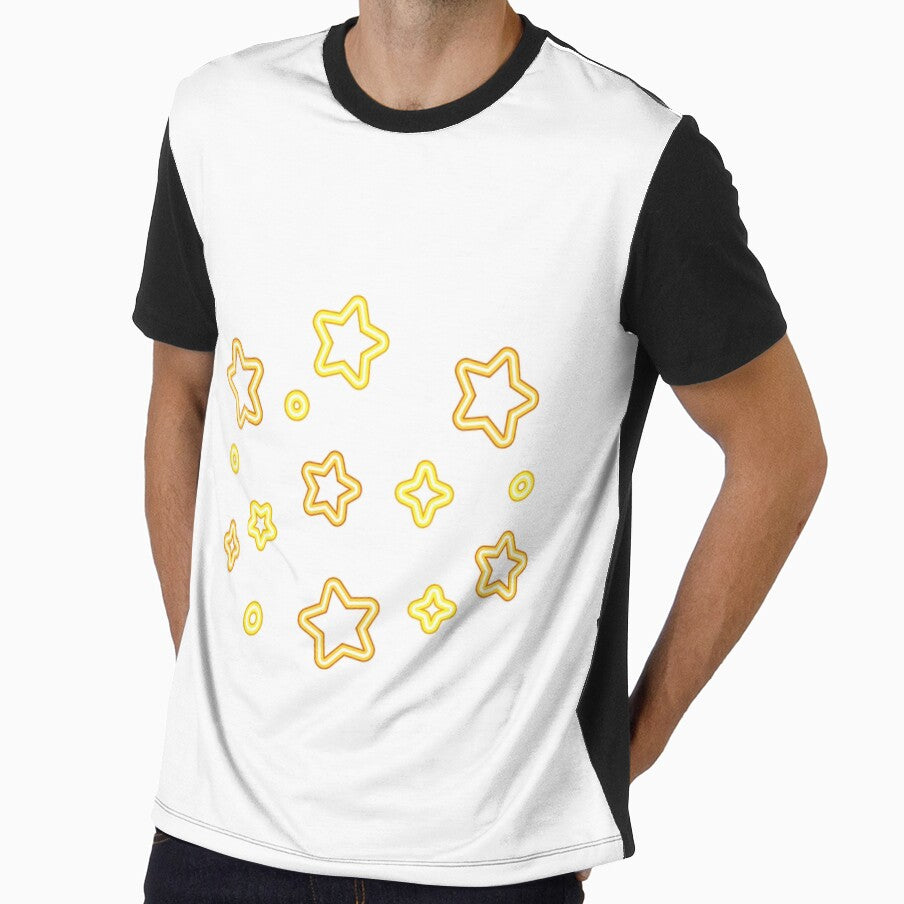 Retro Neon Glow Stars Pattern by SolutionsArt