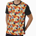 Colorful Retro Floral Seamless Pattern by VoyteksDesigns