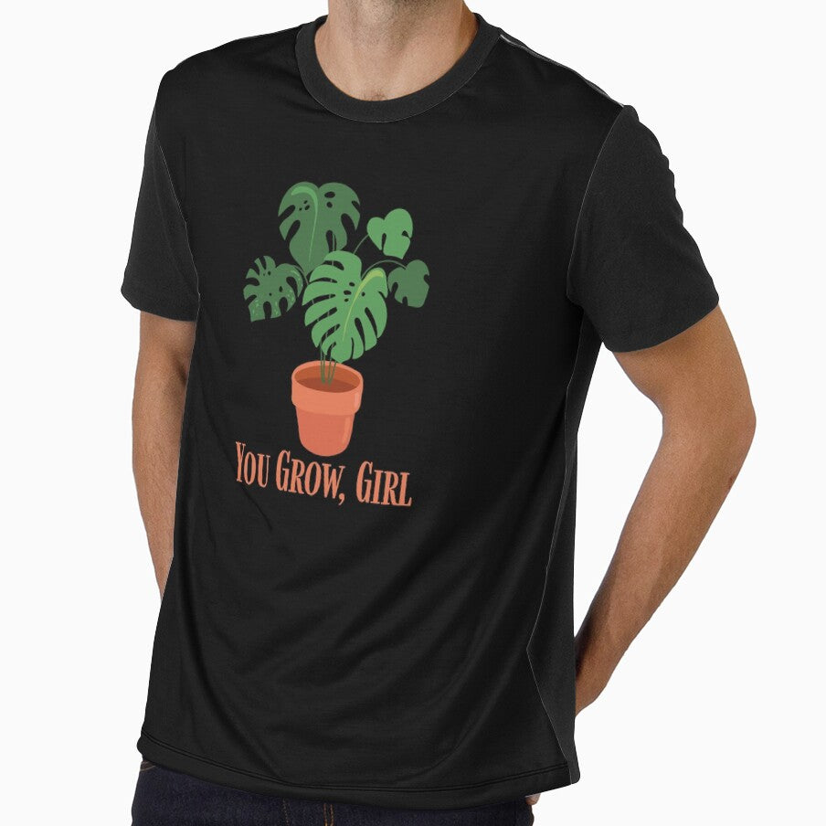 You Grow Girl | Plant Mom | Orange | Monstera | House Plants | Plants | Plant Lady | Plant Lover | Gardener | Gardening | Plant on a Stool by ShoniwDesigns