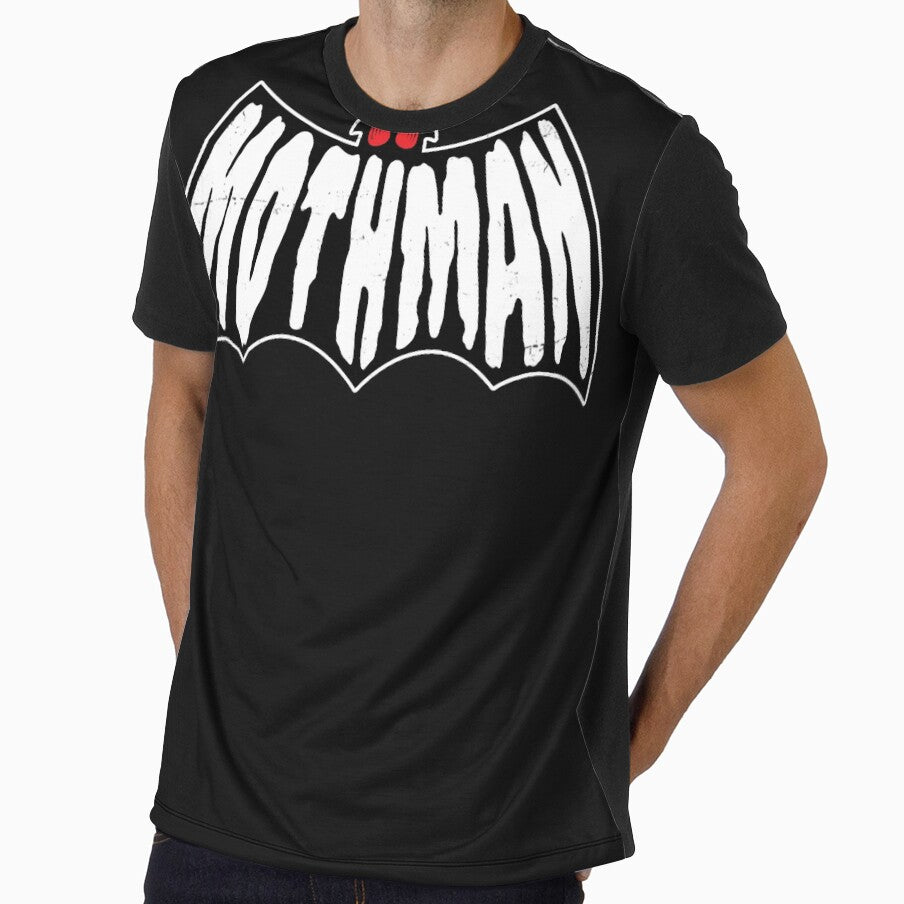 Vintage Mothman Logo Black & White by TarynRyan1