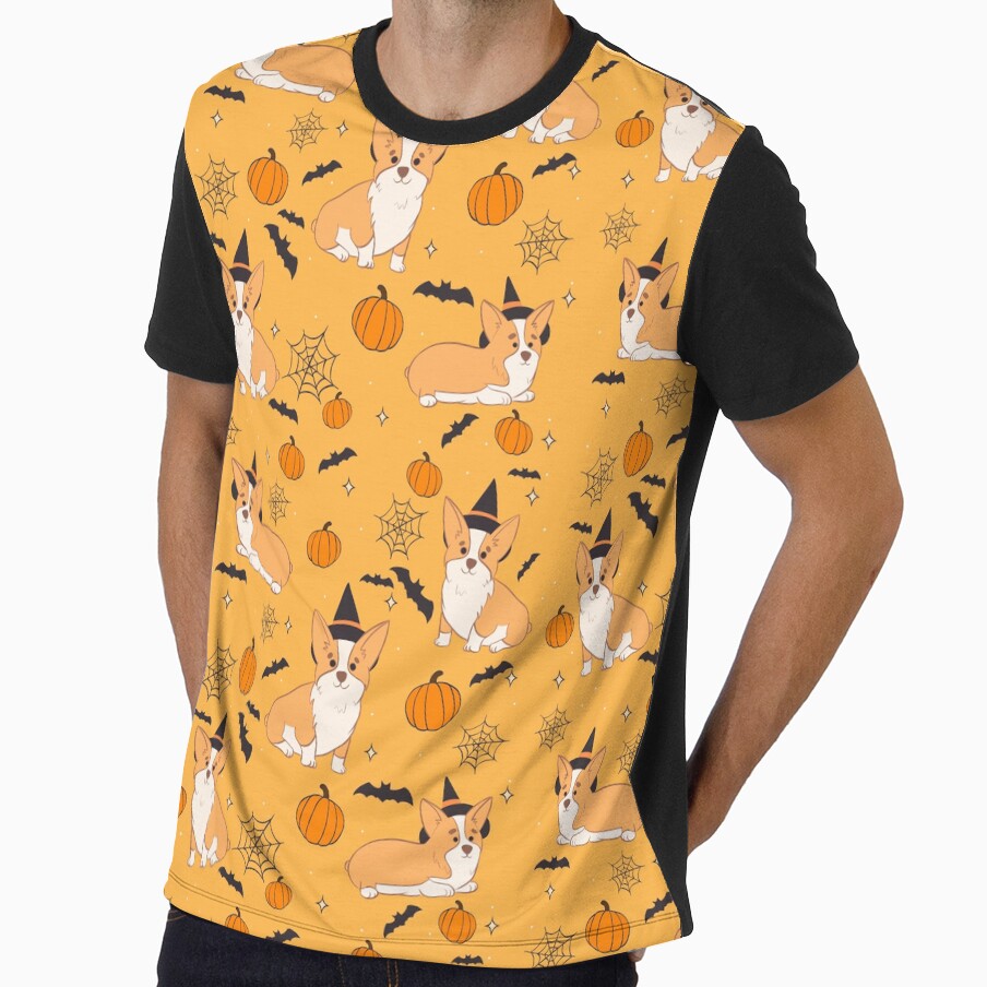 Corgi Halloween Pattern by Ameliamaar