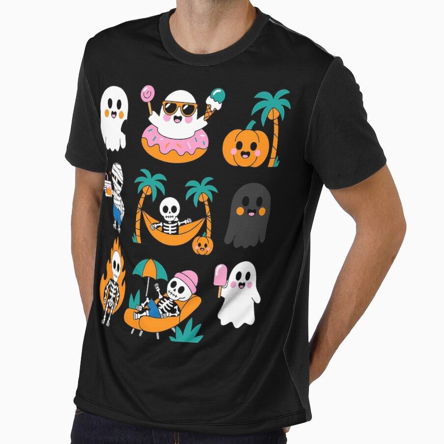Summerween Ghost Pumpkin Summer Halloween Spooky Season by petrichorsworld