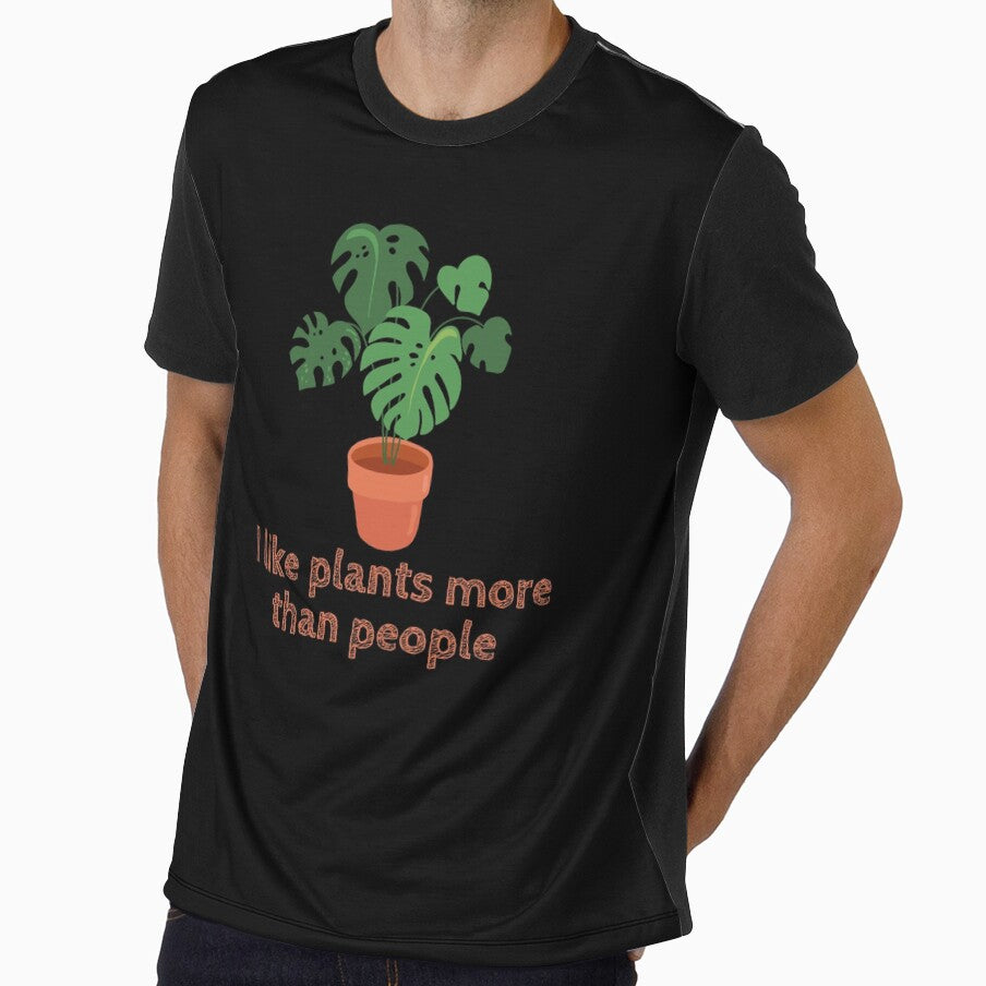 I Like Plants More Than People | Plant Mom | Orange | Monstera | House Plants | Plants | Plant Lady | Plant Lover | Gardener | Gardening | Plant on a Stool by ShoniwDesigns