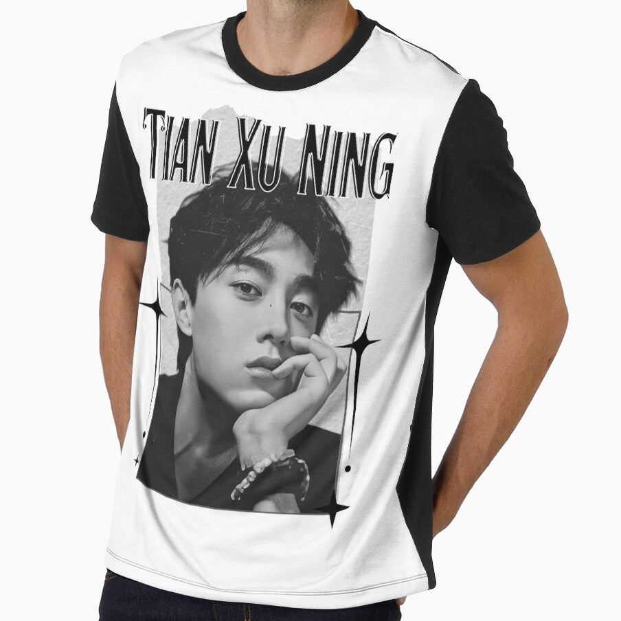 Tian Xu Ning Rising Chinese Drama Actor celebrity modern drama star portrait illustration Scrapbook Collage Cozy Y2K Vintage Design by HELL0WBELLO