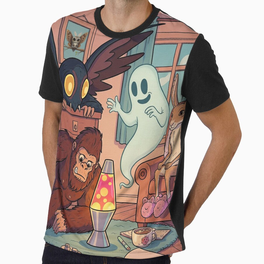 Cryptid Hangout – Spooky Cute Paranormal Party Art by Strange Comforts