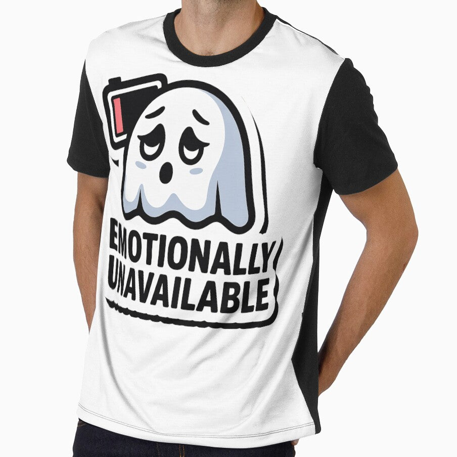 Emotionally Unavailable Low Battery Ghost by PrintologyAura