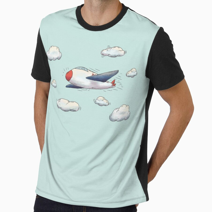 Airplane and Clouds Hand Drawn by della95
