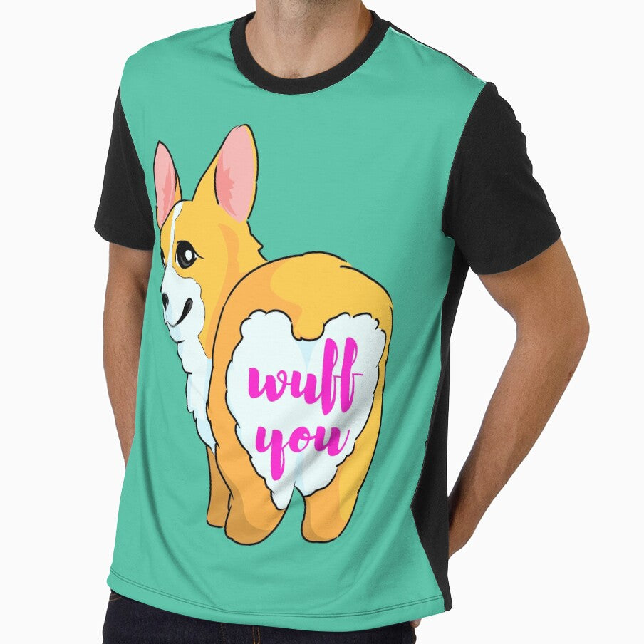 Thicc Cute Butt Corgi Says Wuff You by Cawaiico
