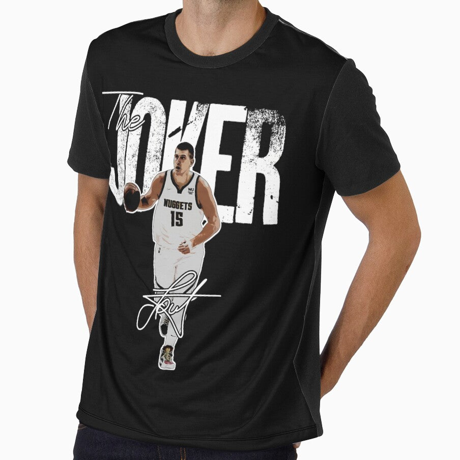 Nikola Jokic The Joker Basketball Denver Signature Vintage Retro 80s 90s Bootleg Rap Style by ‪Laila Eisa‬‏