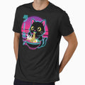 Ramen Cat Retro Sunset Funny Noodle Lover Graphic by diyoor