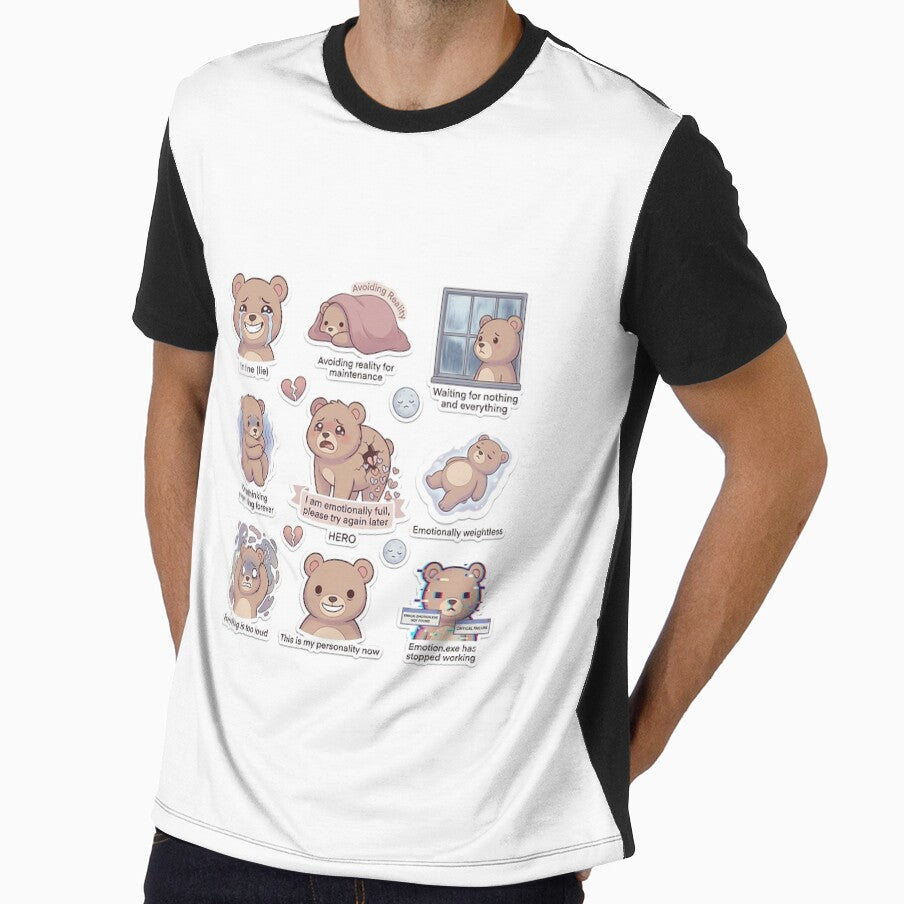 I Am Emotionally Full, Try Again Later Sticker Pack by Softbear Atelier