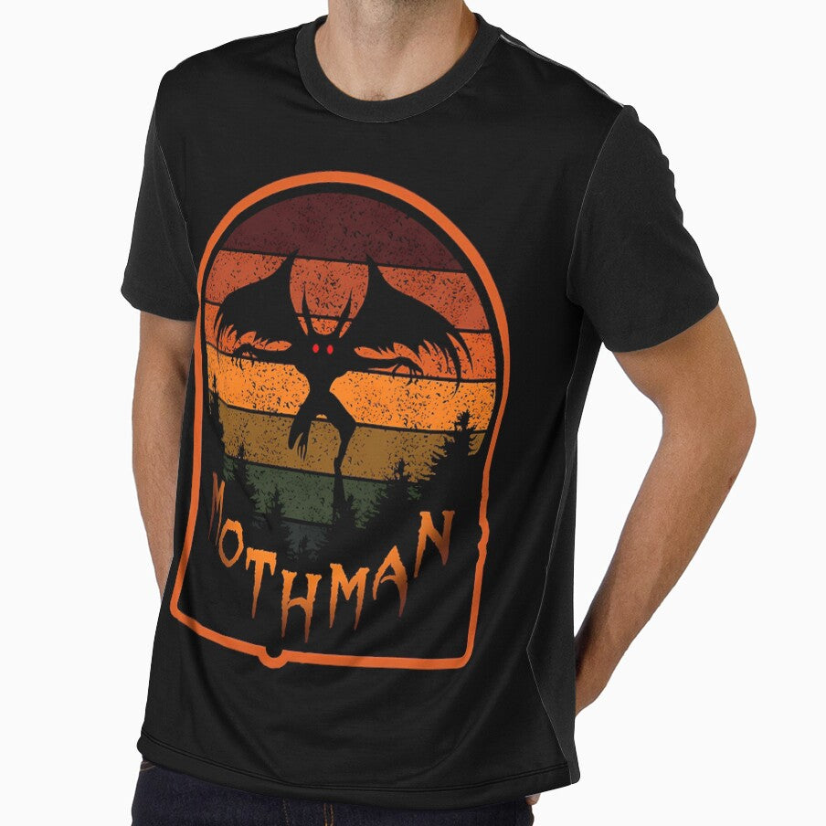 Cryptid Vintage Orange Mothman Folklore by awshozlas76