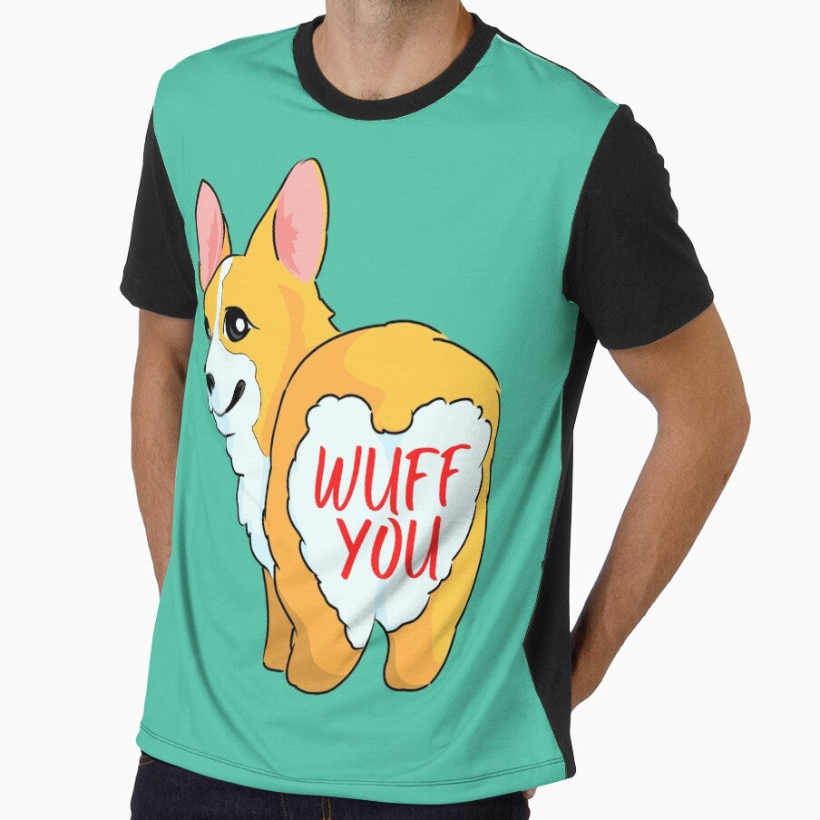 Heart Butt Cute Corgi Says Wuff You by Cawaiico