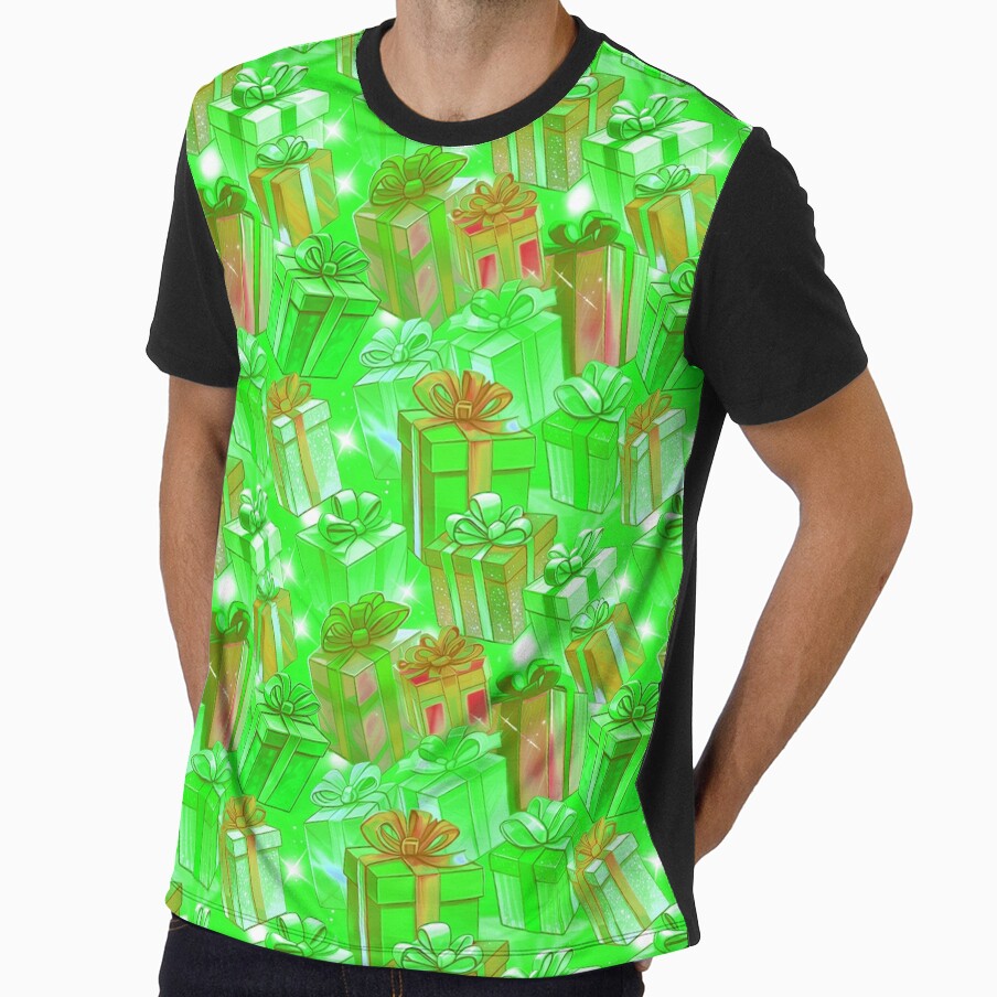 Green Glitter Christmas Gifts | Matching Family Presents Outfit by PinkGoddessLove