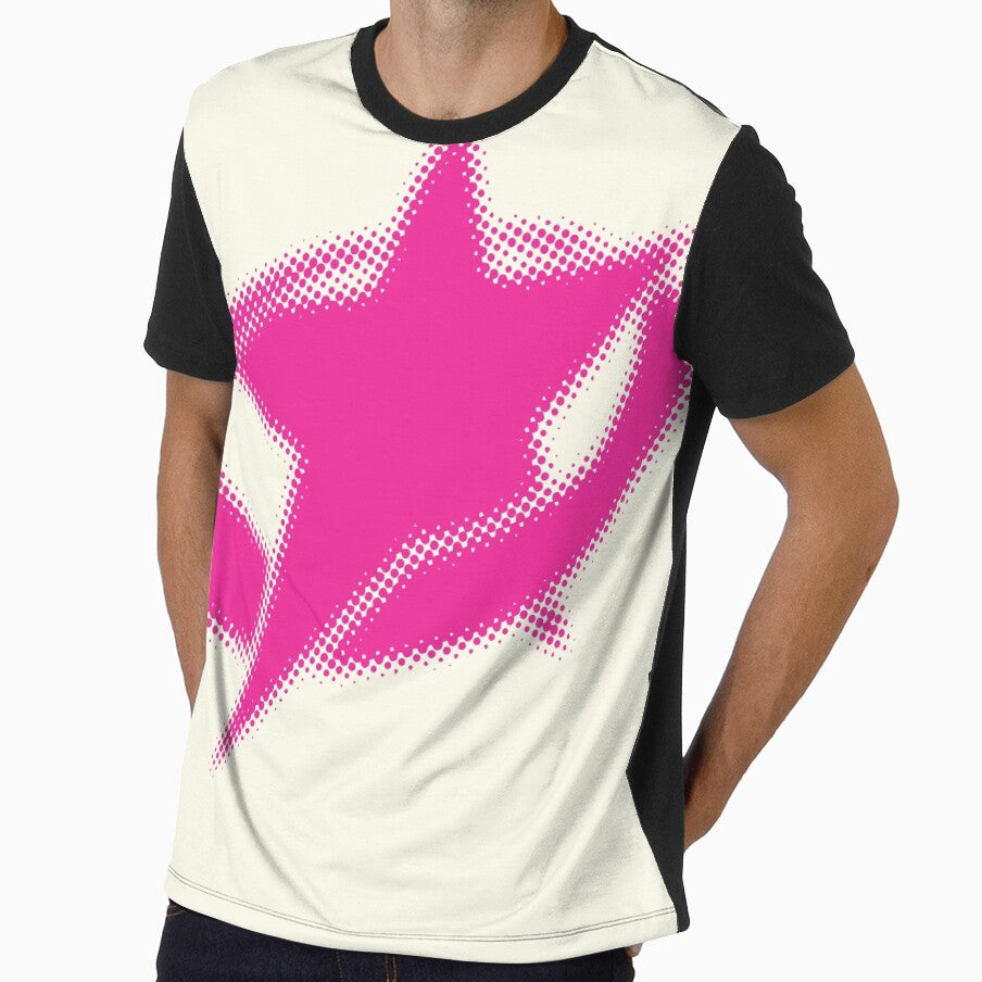 Y2K Pink Halftone Star Ring – Retro Cyber Pop Aesthetic by EJRdesign