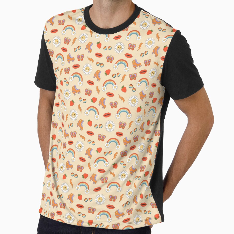Groovy Retro Rainbow Roller Pattern by smeraldosecrets