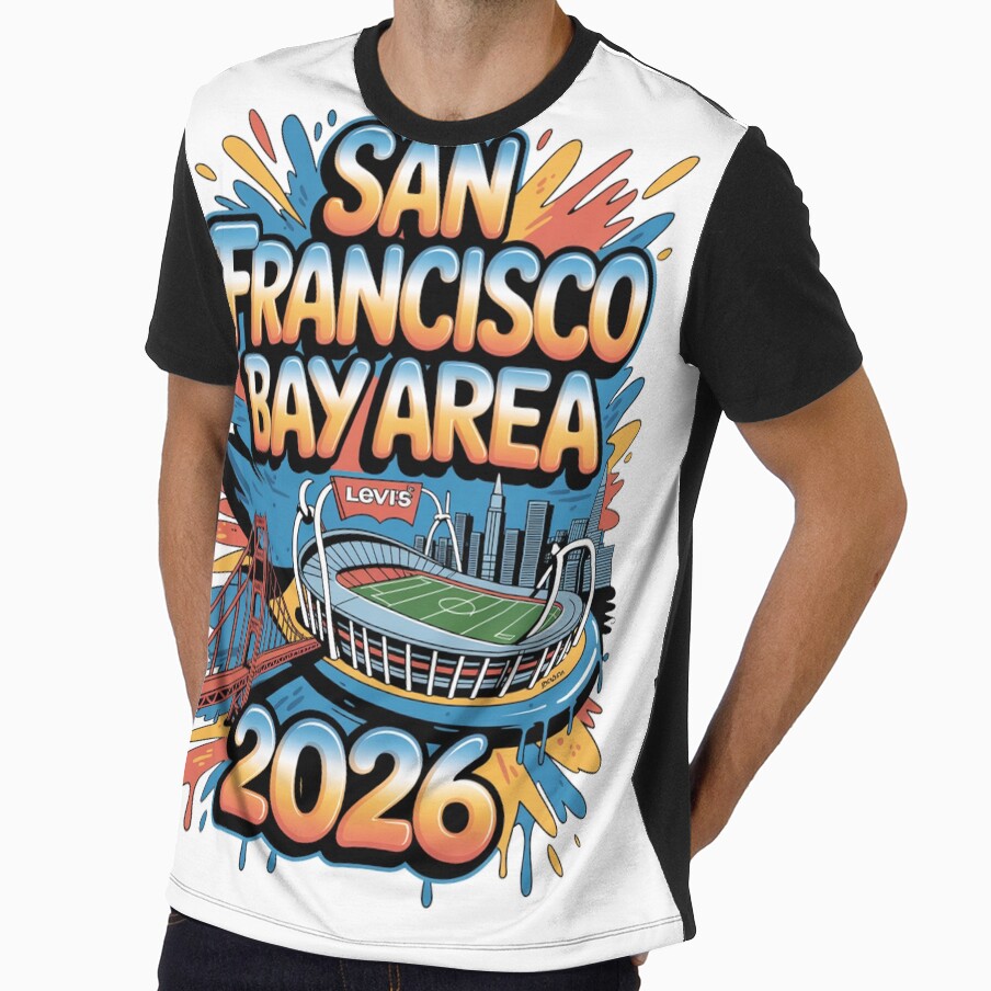 San Francisco Bay Area Golden Gate Stadium T-Shirt V10 by DarylWelsh2024