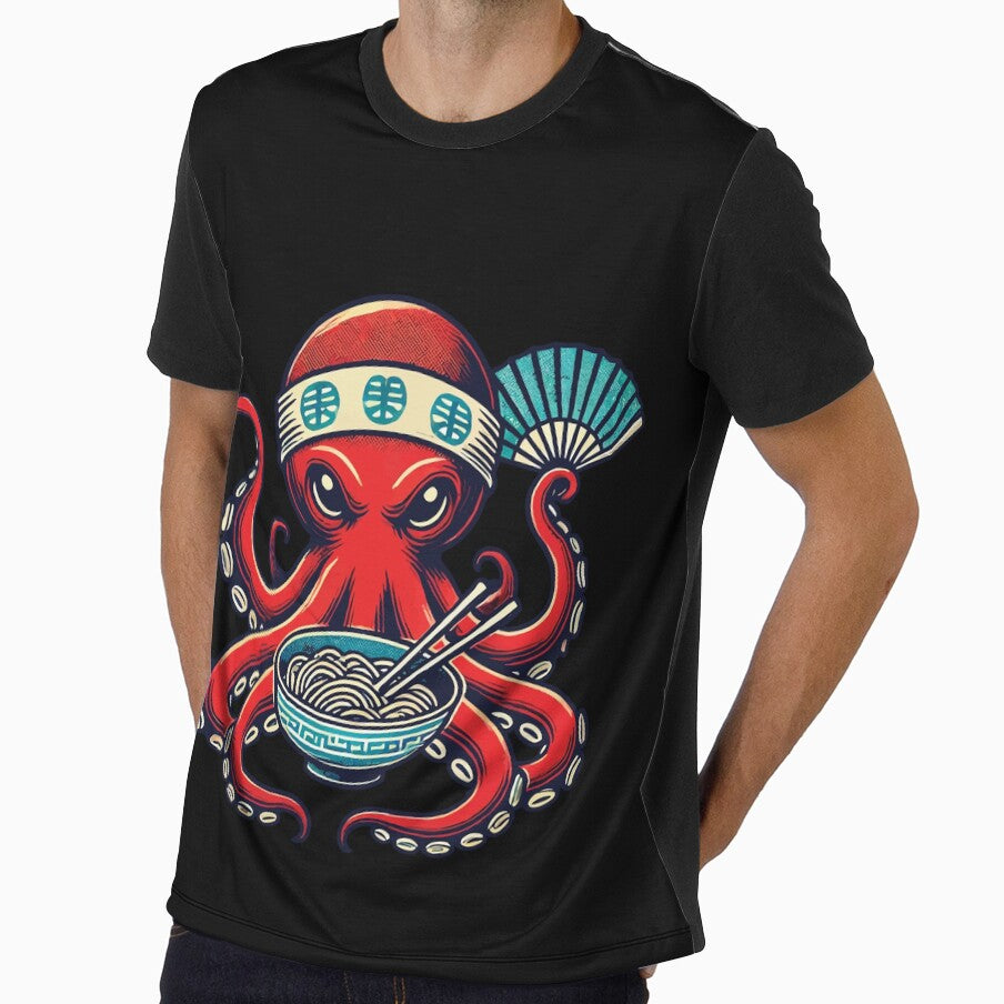 Ramen Noodles Octopus Retro Japan by LuminOrb