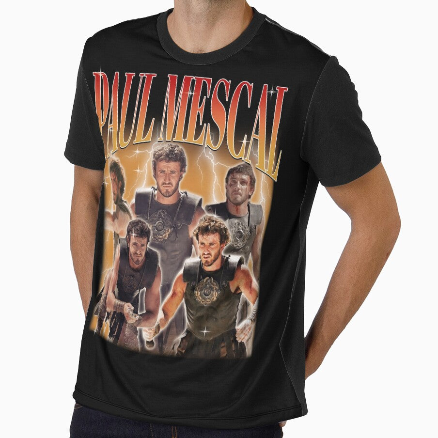 Retro Bootleg 90s Style Graphic, Vintage Paul Mescal Gladiator by WumbleDoor