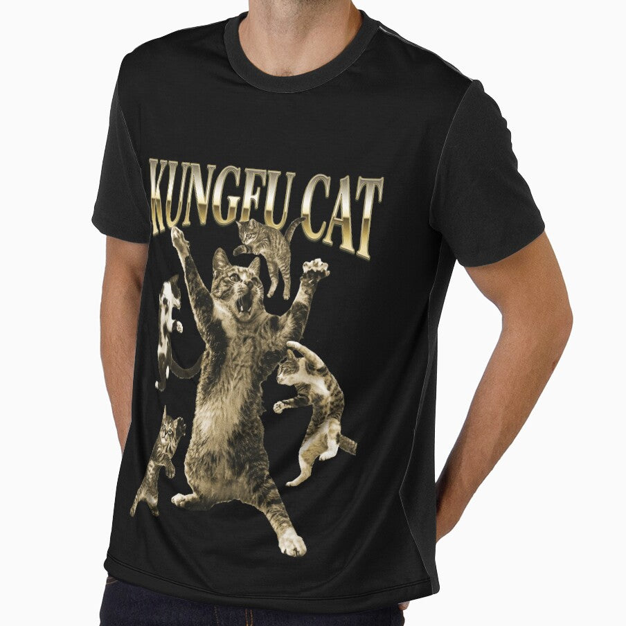 Vintage Kung Fu Cat Retro 90s Streetwear Bootleg Style Funny by Bongocomic