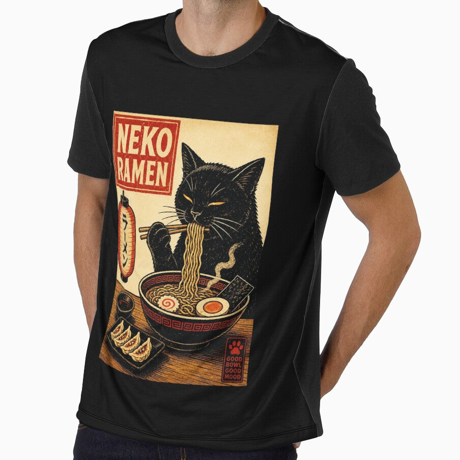 Black Cat Ramen Vintage Japanese Noodle Shop by ferminhays