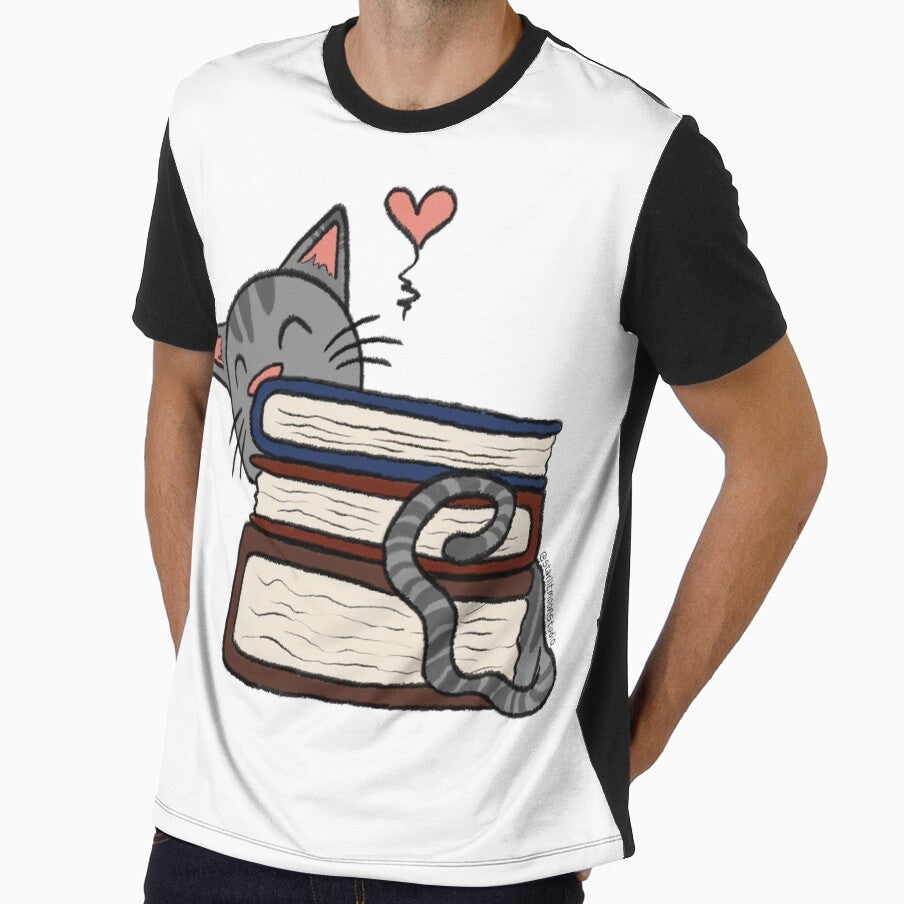 Bookworm Cat Illustration by st4rlitmoon