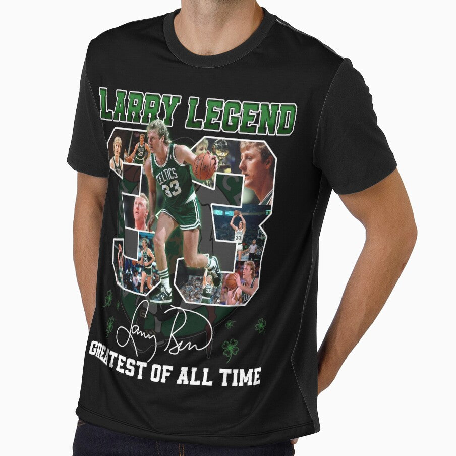Larry Bird Larry Legend Boston Basketball Legend Signature Vintage Retro 80s 90s Bootleg Rap Style by EllenMitchell