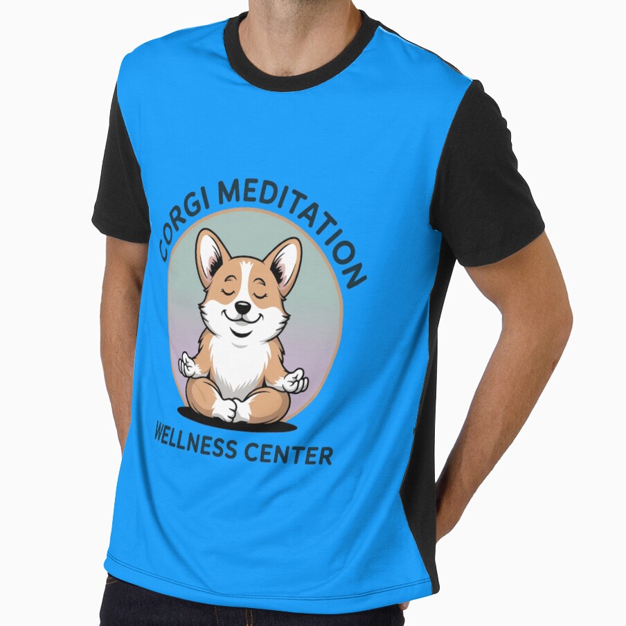Corgi Meditation and Wellness Center Blue Design by Peter Stawicki
