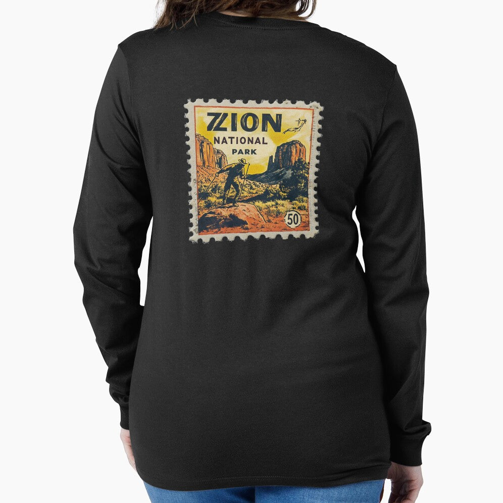 Vintage Explorer: Zion National Park Stamp by Pujo Design