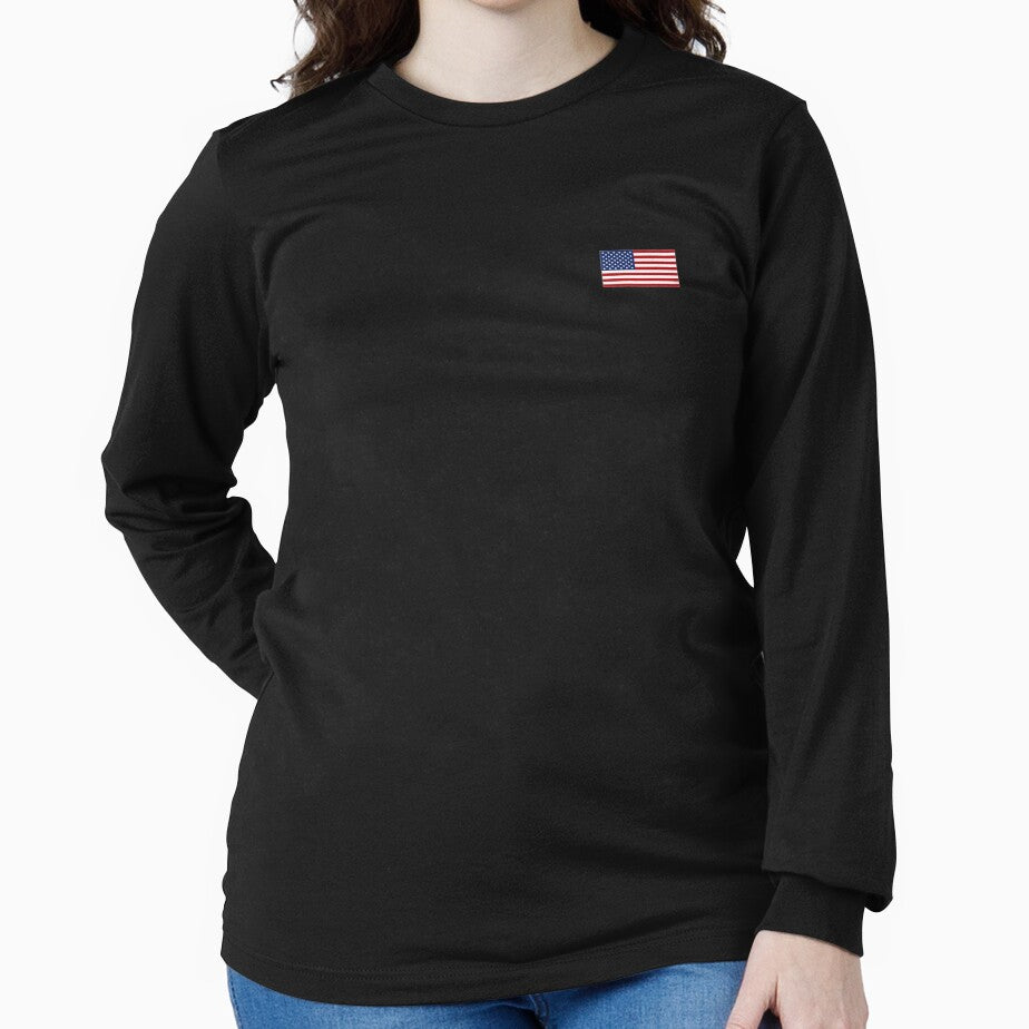 American Flag Women Men Left Chest Patriotic Usa by mylahKristian