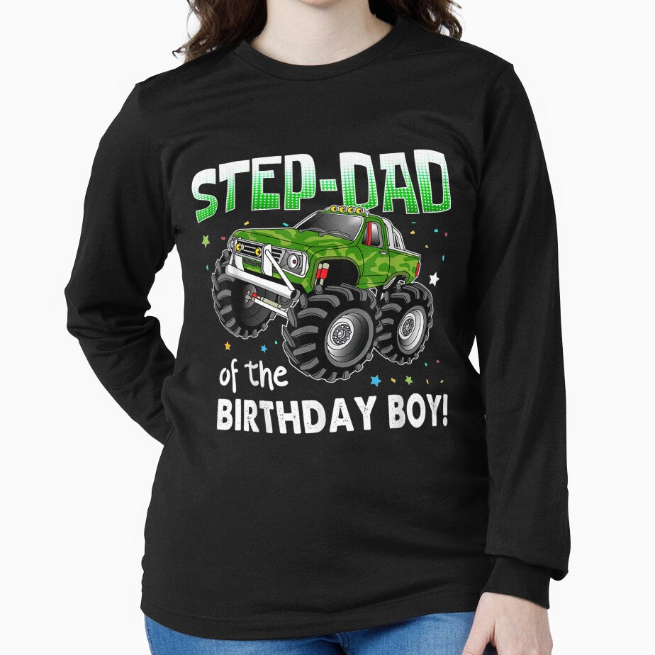 Step Dad Of The Birthday Boy Monster Truck Birthday by fishingcat19