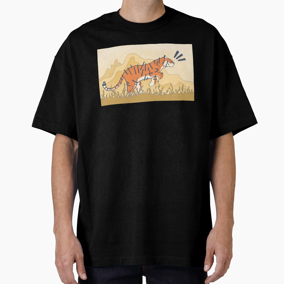 Running Geometric Striped Tiger by bassoongirl123