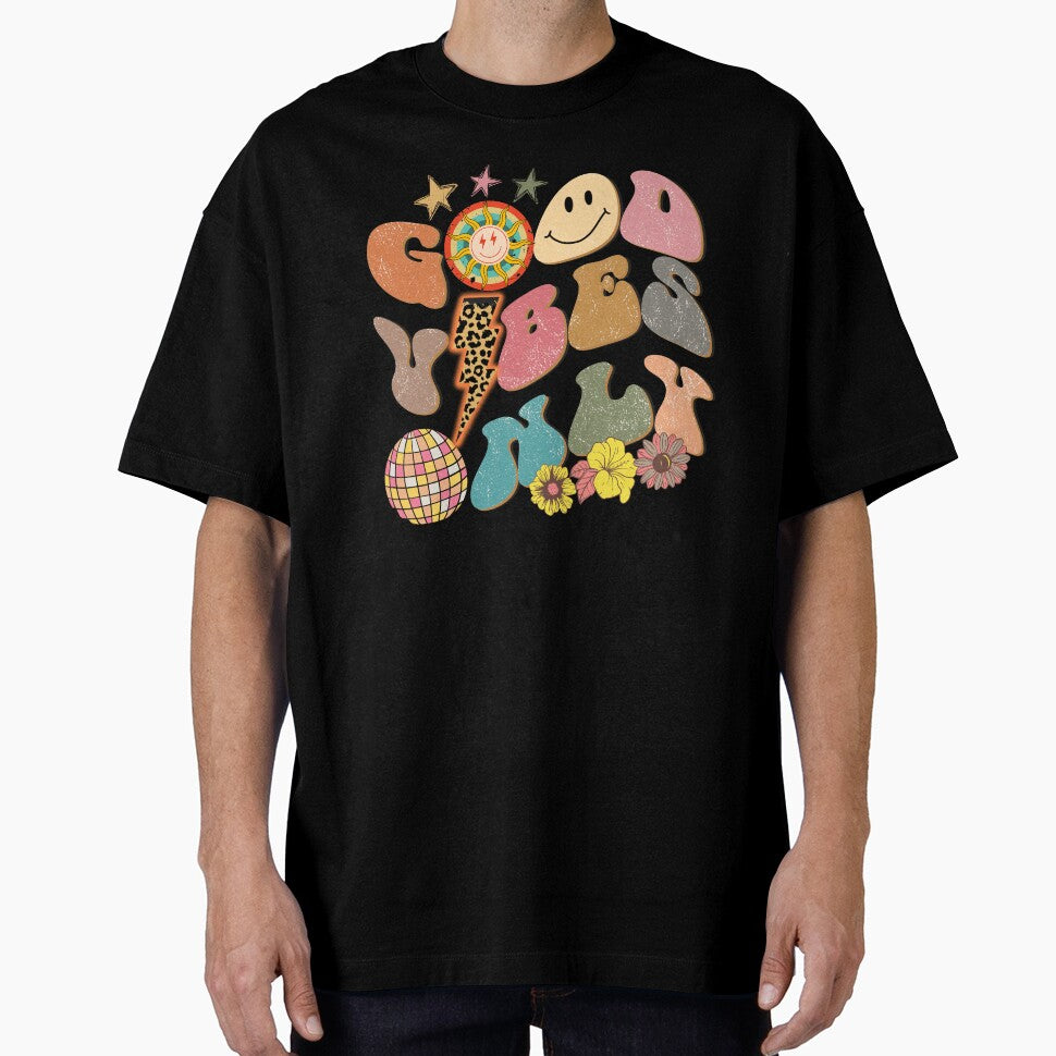 Good Vibes Only Groovy Retro by dalypdesign