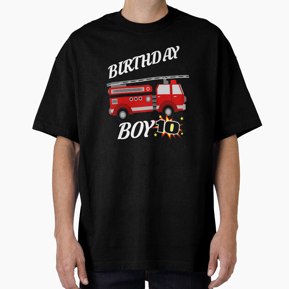 10 Years Old Birthday Design Firetruck GifDesign by drwigglebutts