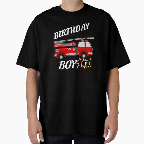 10 Years Old Birthday Design Firetruck GifDesign by drwigglebutts