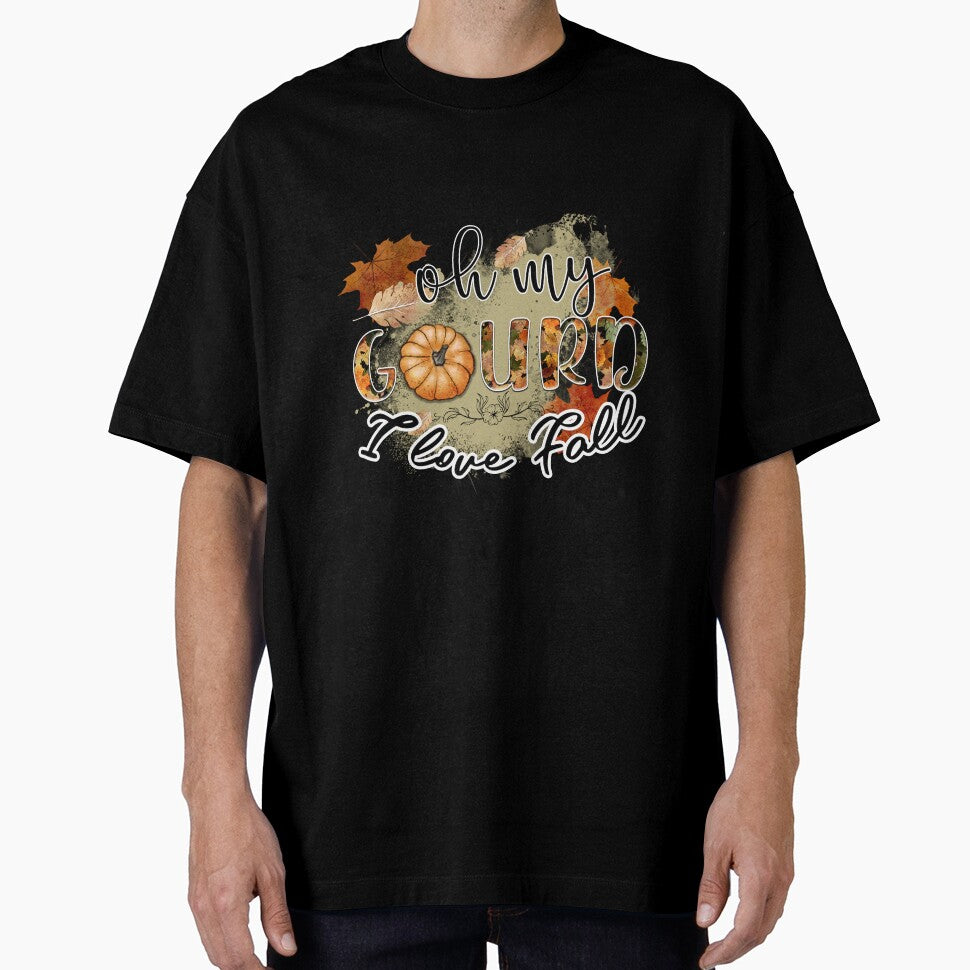 Oh My Gourd, I Love Fall – Cute Autumn Pumpkins & Leaves Design | Cozy Fall Gift Idea by petpuppymania