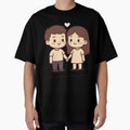 Cute Cartoon Couple Holding Hands | Love Illustration for Wallpapers & Gifts by KDesignCrafts